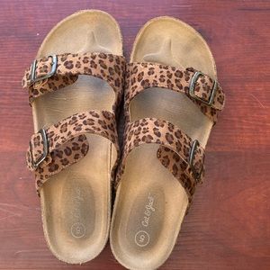 Cheetah print sandals